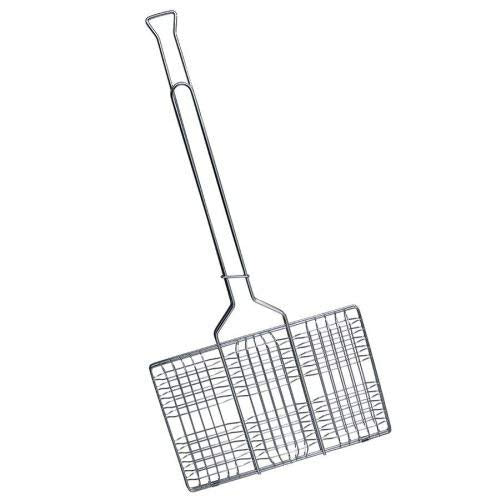 Rome Industries 64 Hamburger Grill welded mesh demonstrates six-patty capacity for family cookouts.