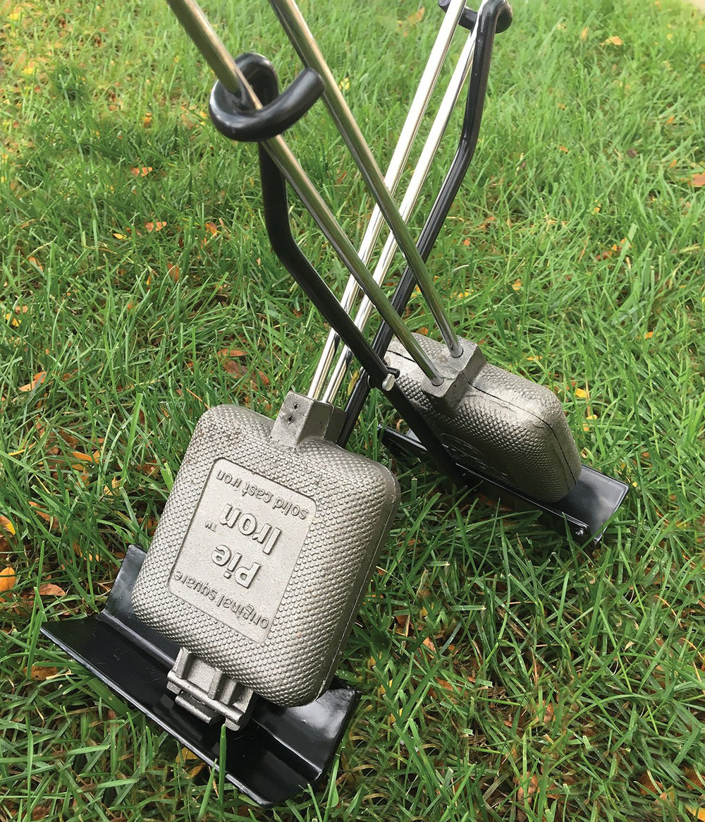 Rome Kickstand folded for easy car camping and storage.