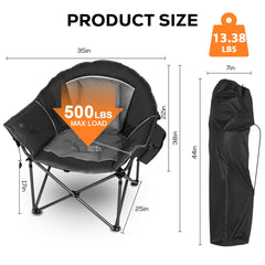 Romswi 2-pack heated chair back view with even heat distribution