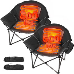 Romswi 2-pack heated chair front view showing plush cushioning and warmth
