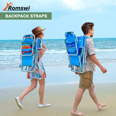 Romswi 2Pack backpack chair with cooler bag for hands-free mobility