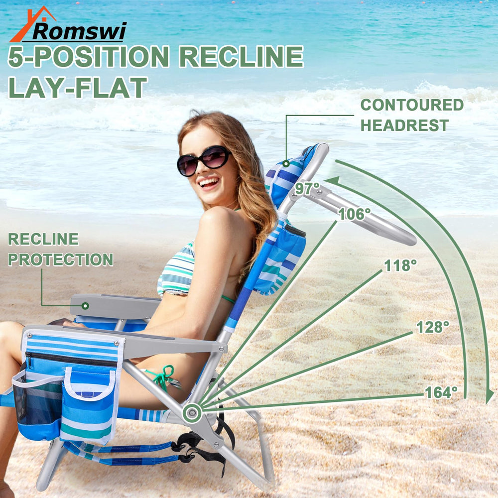 Romswi 2Pack easy setup folding chair for quick lounging
