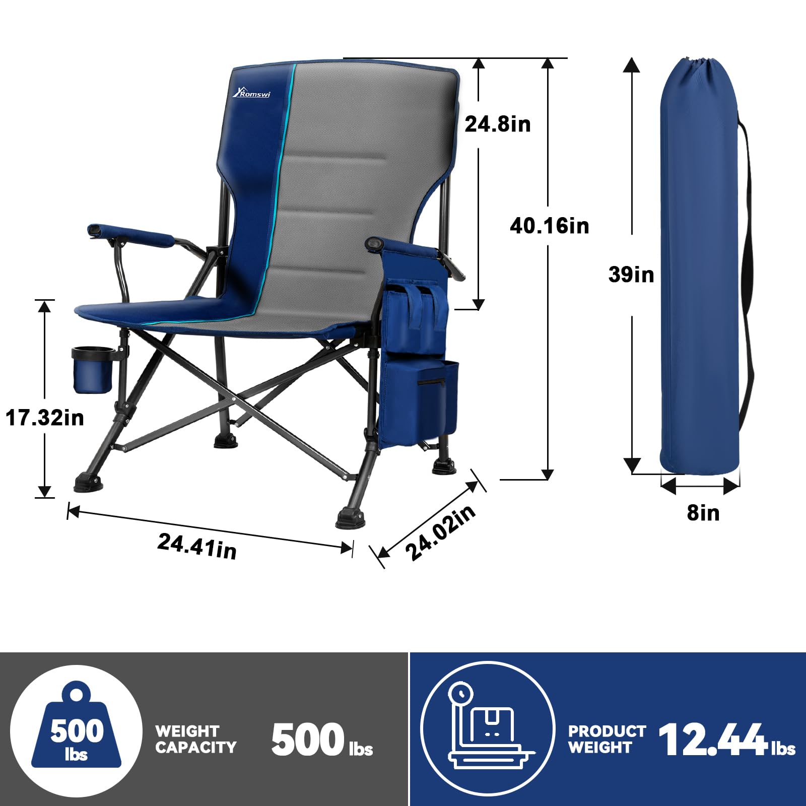 Romswi high-back design relieves posture strain during long sits