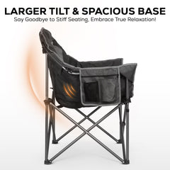 Romswi 27x20 inch seat provides generous space on uneven terrain