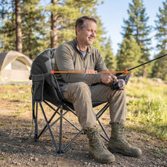 Romswi camping chair with cup holder keeps drinks close during outdoor activities