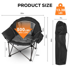 Romswi oversized chair with wide seat offering roomy comfort outdoors