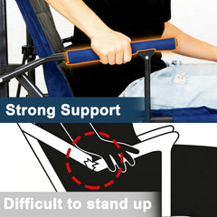 Romswi reinforced armrests offer steady support and comfort