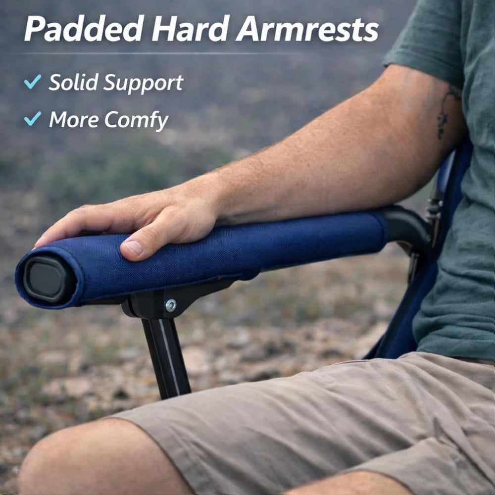 Romswi stabilizer feet provide all-terrain stability on sand or grass.