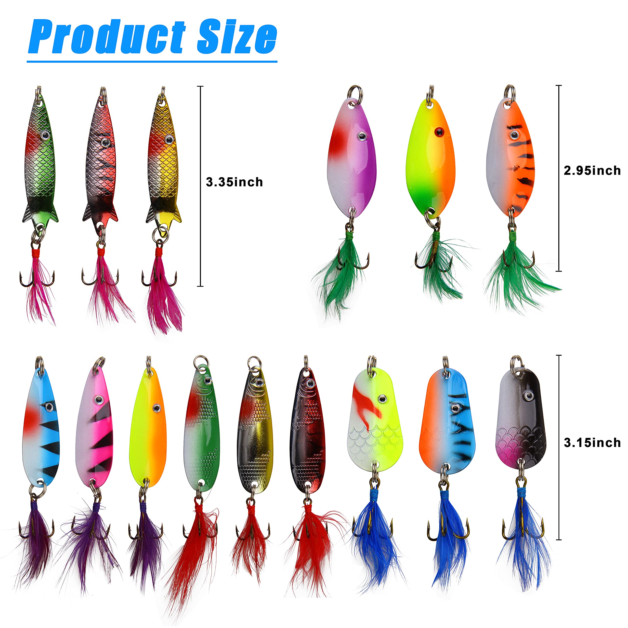 Lures designed for bass, walleye, trout and other species