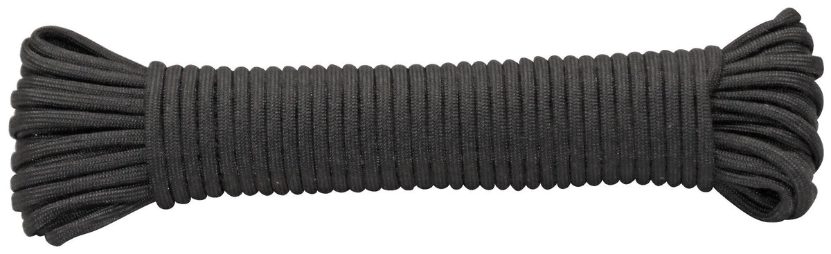 Rope King nylon paracord 1/8 inch by 50 feet black for outdoor use and DIY repairs