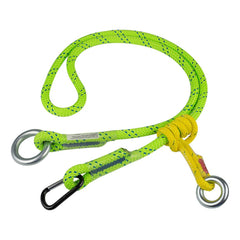 Rope Logic friction saver in green with carabiner for quick, reliable ground retrieval during rope work