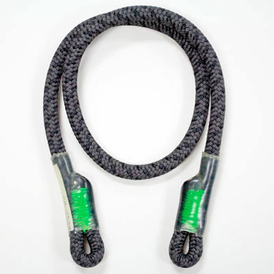 ROPE Logic Bee-Line black 10mm prusik cord with g-spliced eyes for climbing.