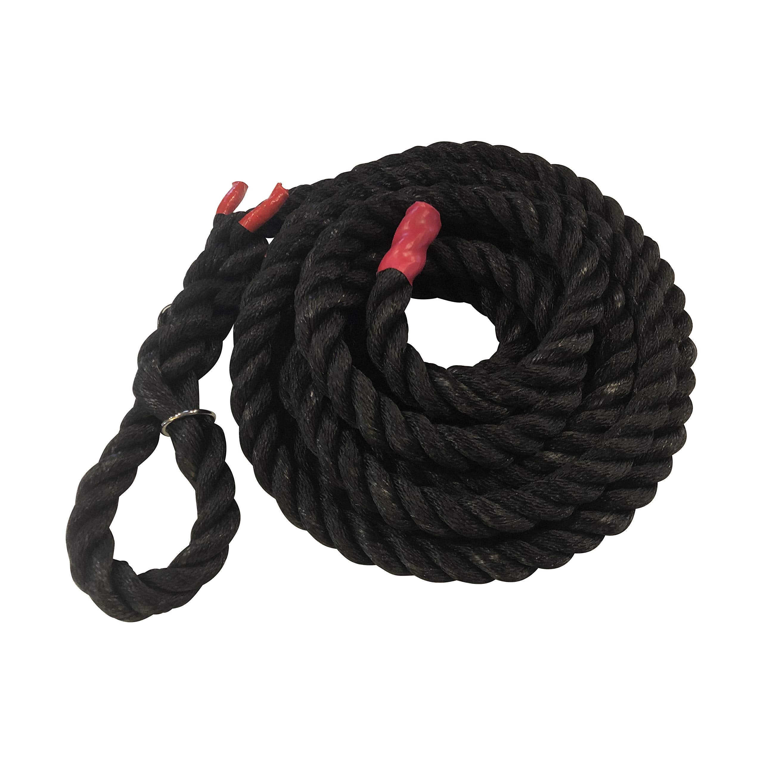 RopeFit black 15ft knotted-loop rope ready for anchor attachment