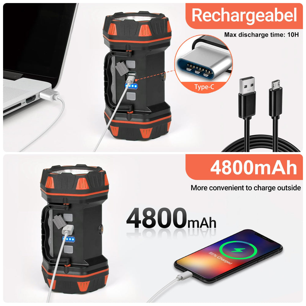 RopeLux LED camping lantern eight modes showcased for versatile camping lighting