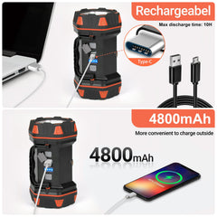 RopeLux LED camping lantern eight modes showcased for versatile camping lighting