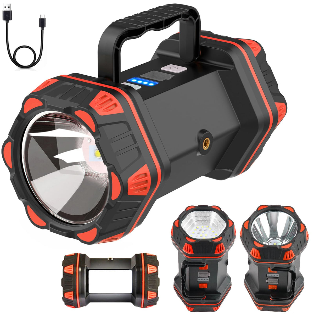 RopeLux LED camping lantern front headlamp for long-range visibility during outdoor use