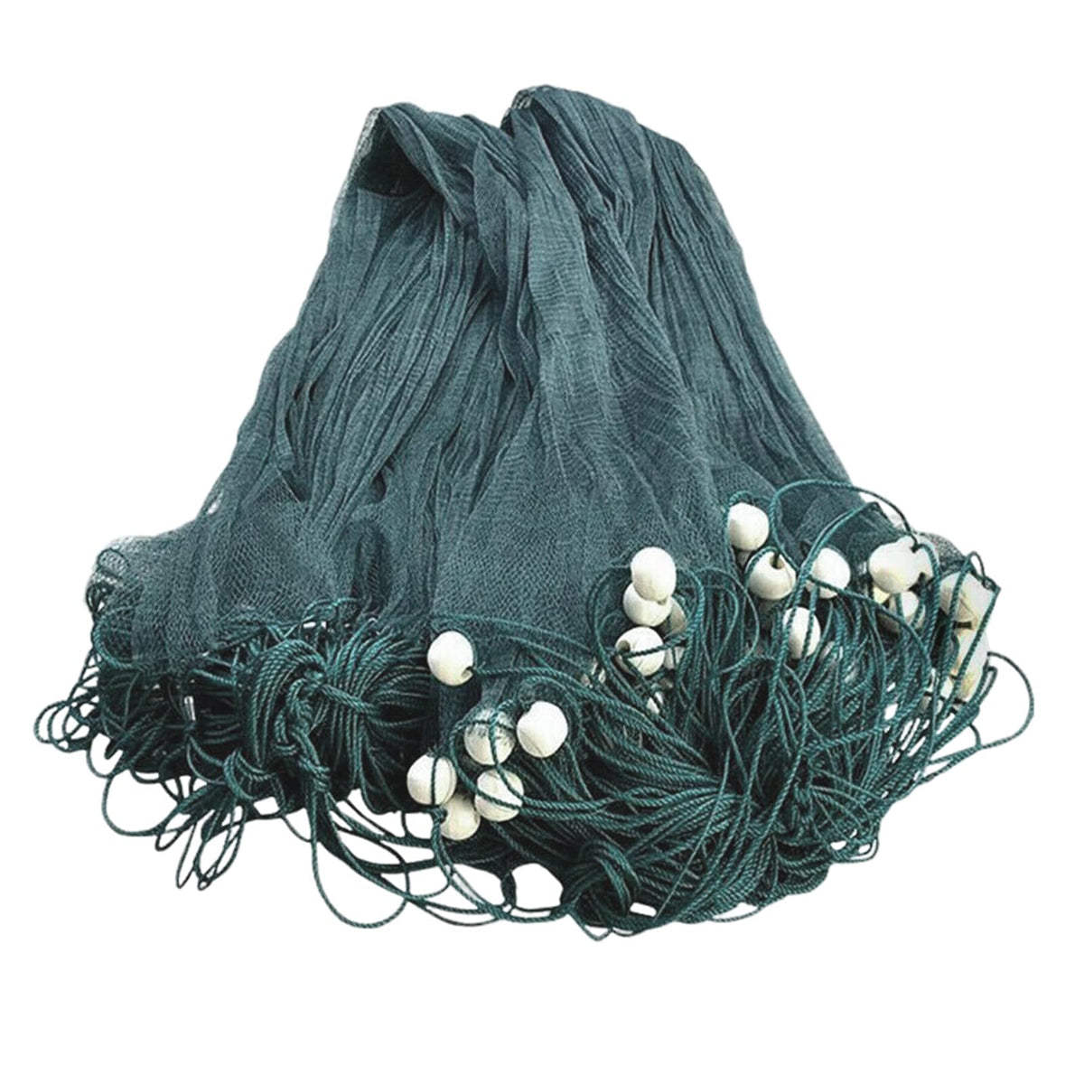 Ropoana 6.5x33ft fishing drag net with top-edge floats for buoyant operation