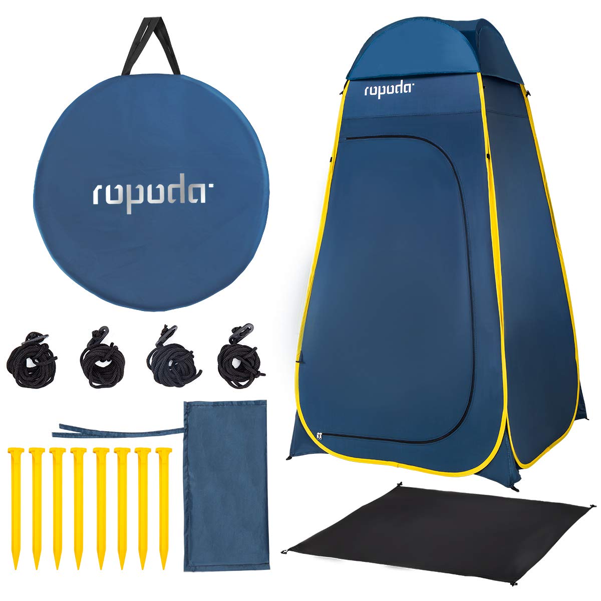 Ropoda Pop Up Tent front-open view showing quick setup and private space.