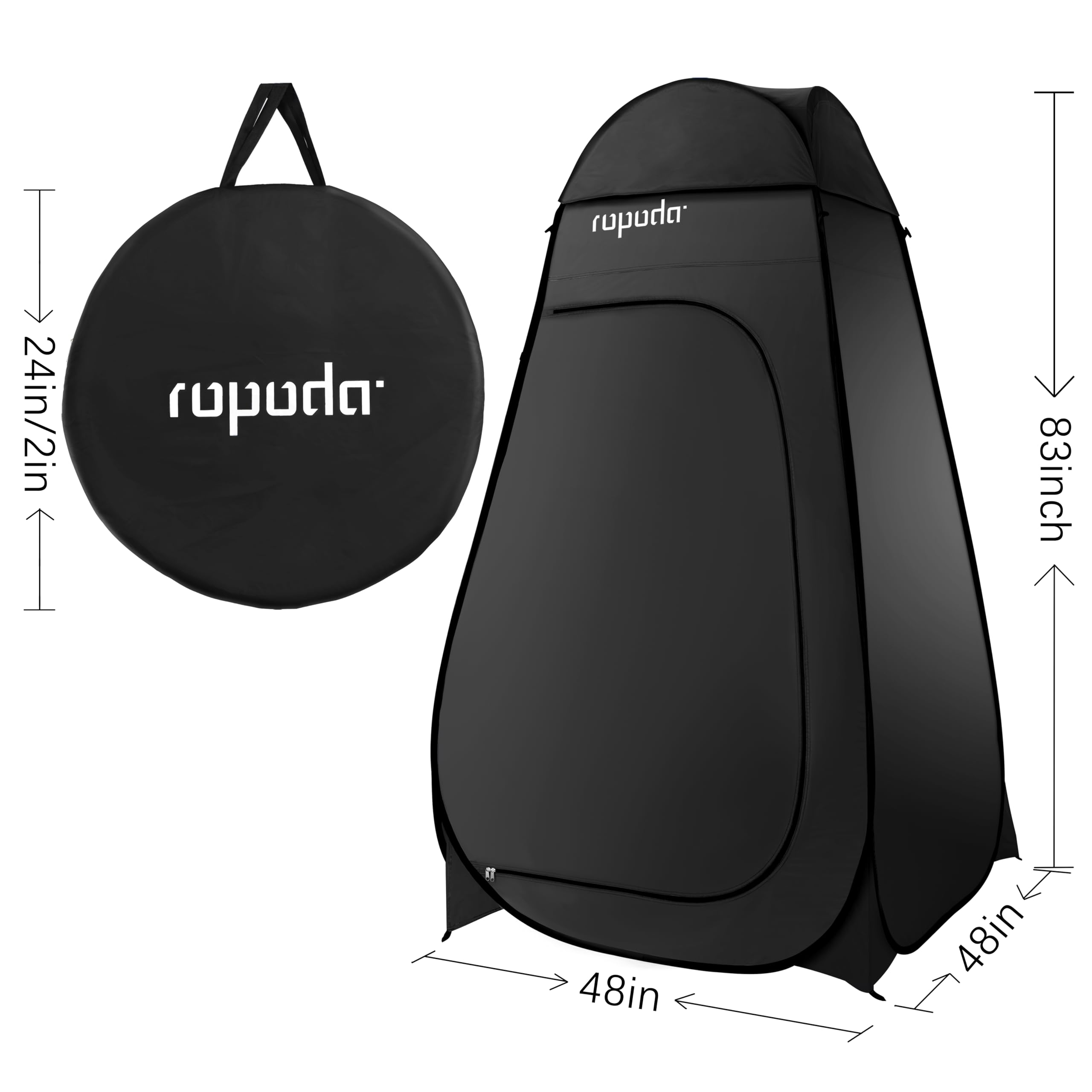 ropoda tent includes eight stakes for stable setup on uneven ground