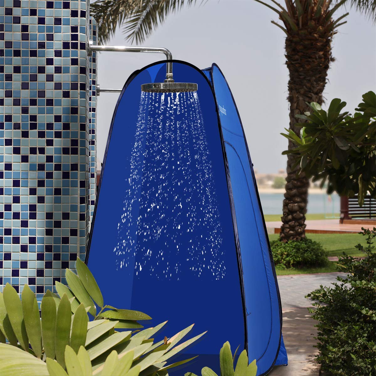 ROPODA privacy tent removable roof for flexible sun and rain protection