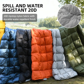 ROSE FEATHER Down Camping Blanket windproof buckle used for secure warmth