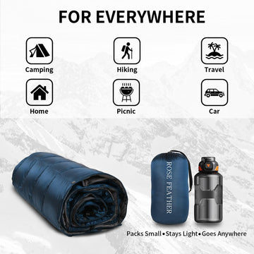 ROSE FEATHER rope lock creates a cozy sleeping-bag alternative.