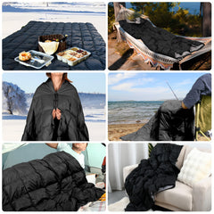 ROSE FEATHER outdoor blanket provides warmth while you relax outdoors during activities.