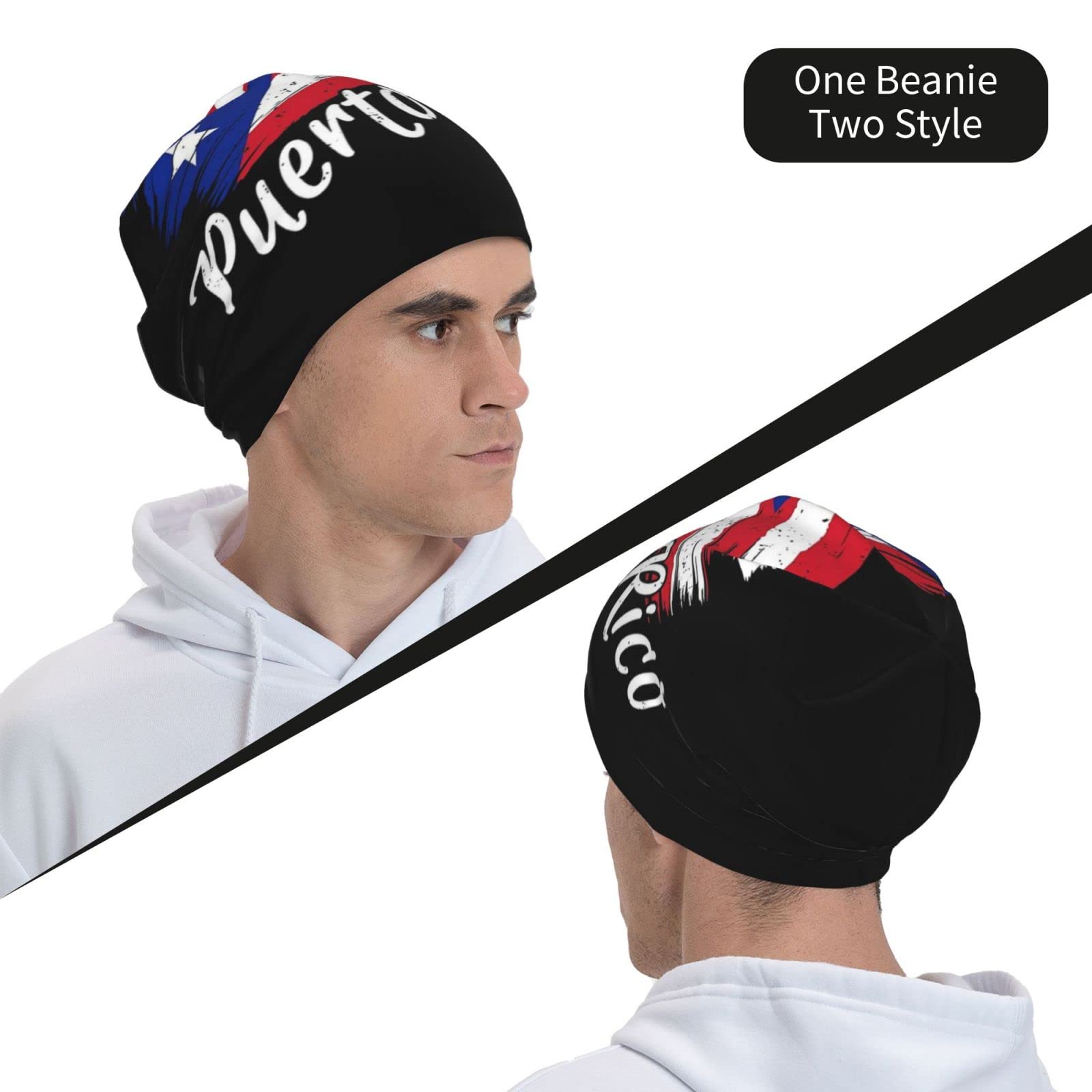 ROSIHODE Puerto Rico Flag Beanie gift-ready for friends and family.