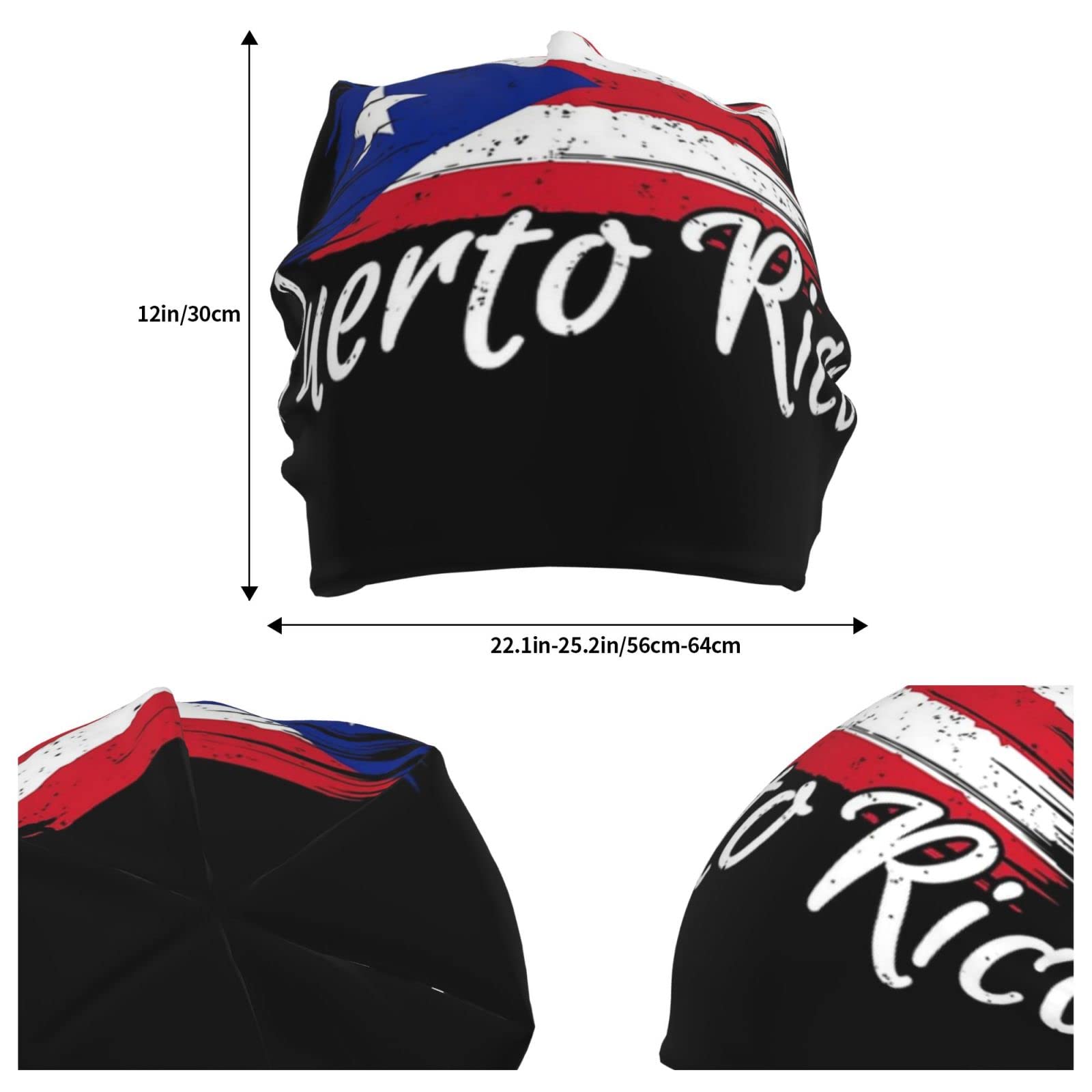 ROSIHODE Puerto Rico Flag Beanie warm knit for chilly days outdoors.