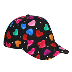 ROSIHODE Valentines Hearts Cap back with snap closure for secure customization.