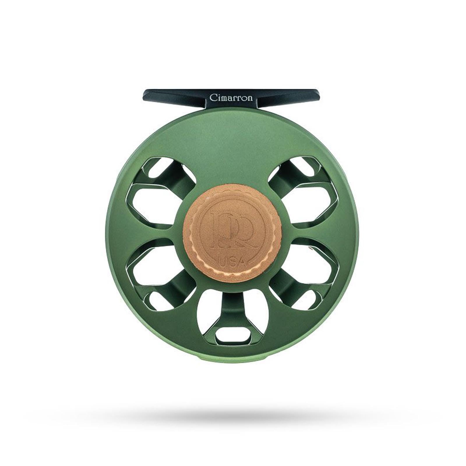 Ross Cimarron Fly Reel Matte Olive 4/5WT Made in USA front view