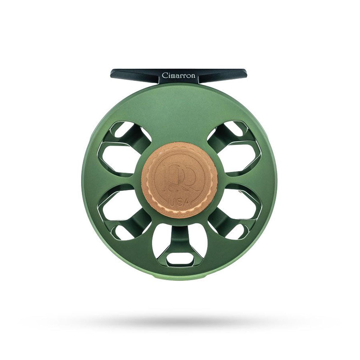 Ross Cimarron Fly Reel Matte Olive 4/5WT Made in USA front view
