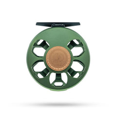Ross Cimarron Fly Reel Matte Olive 4/5WT Made in USA front view