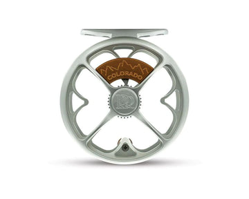 Ross Colorado Fly Reel Matte Platinum front view showing balanced design for river casting