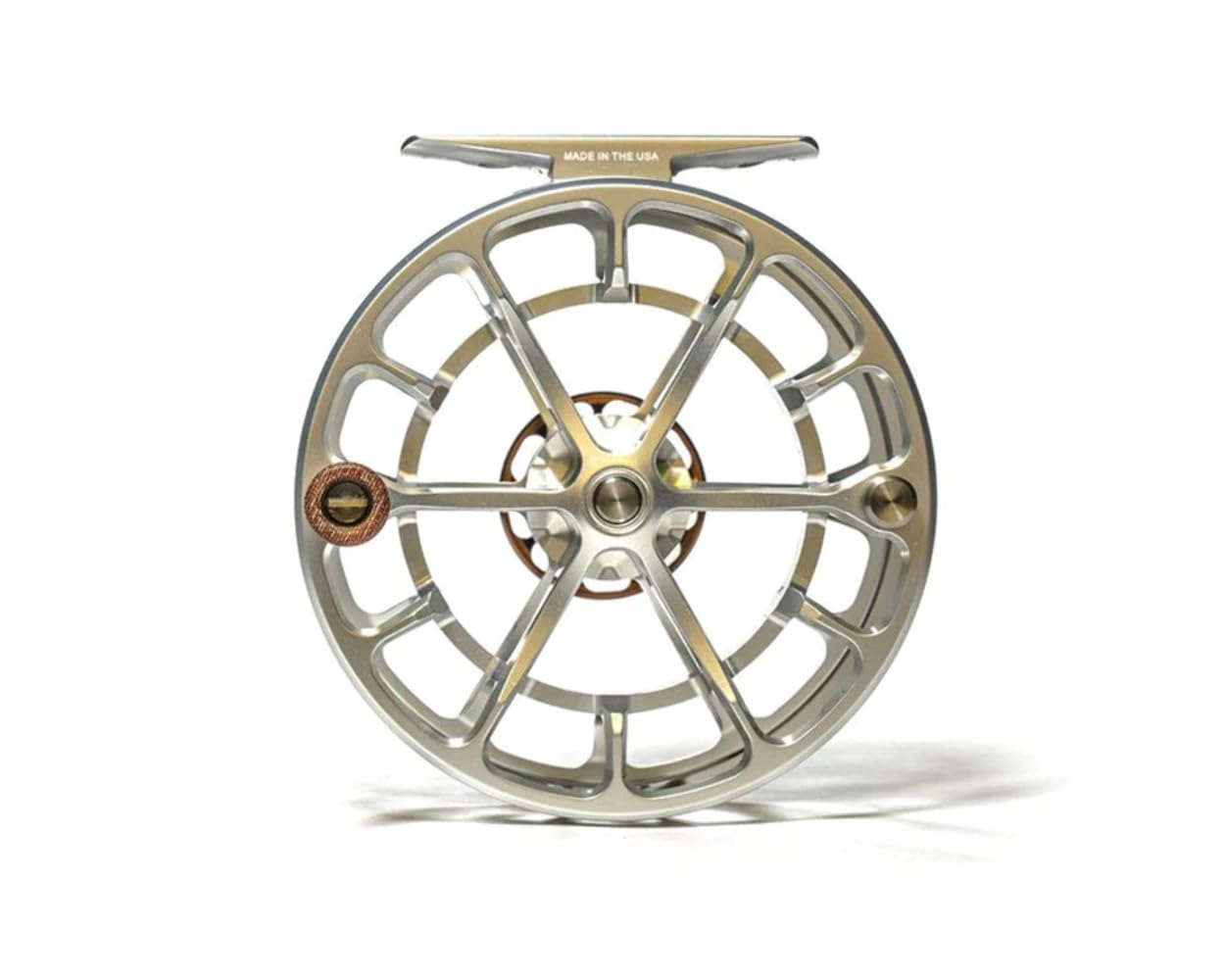 Animas reel showing bell-shaped ultra-large arbor