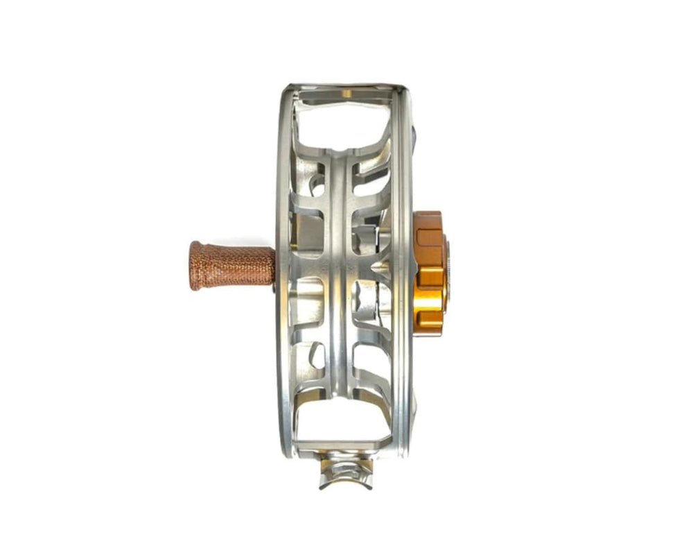 Composite-disc drag and stainless steel interface on Animas reel
