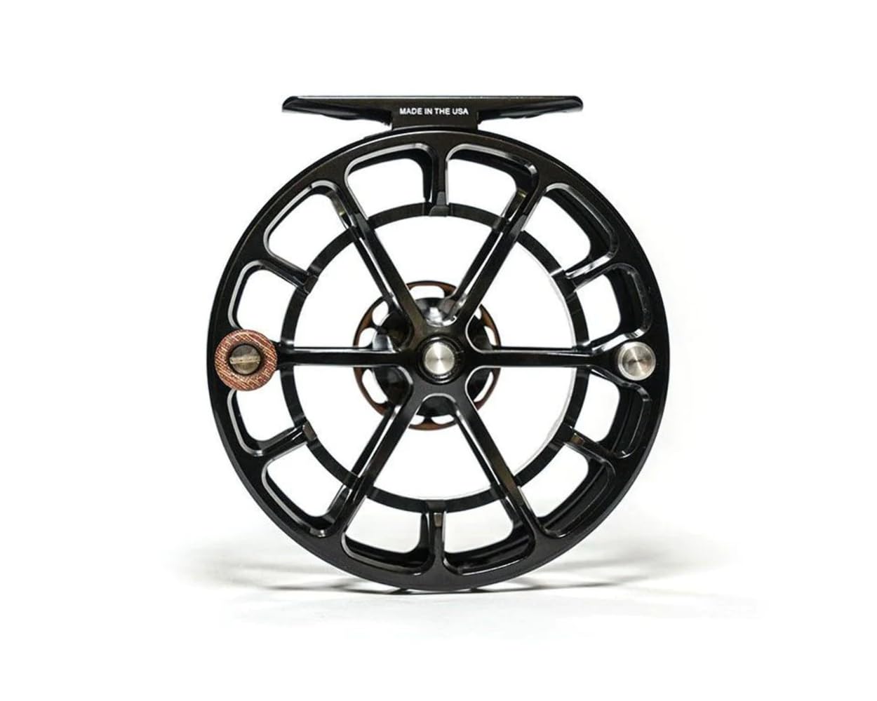 Two-tone aluminum accents and modern finish of Ross Animas reel