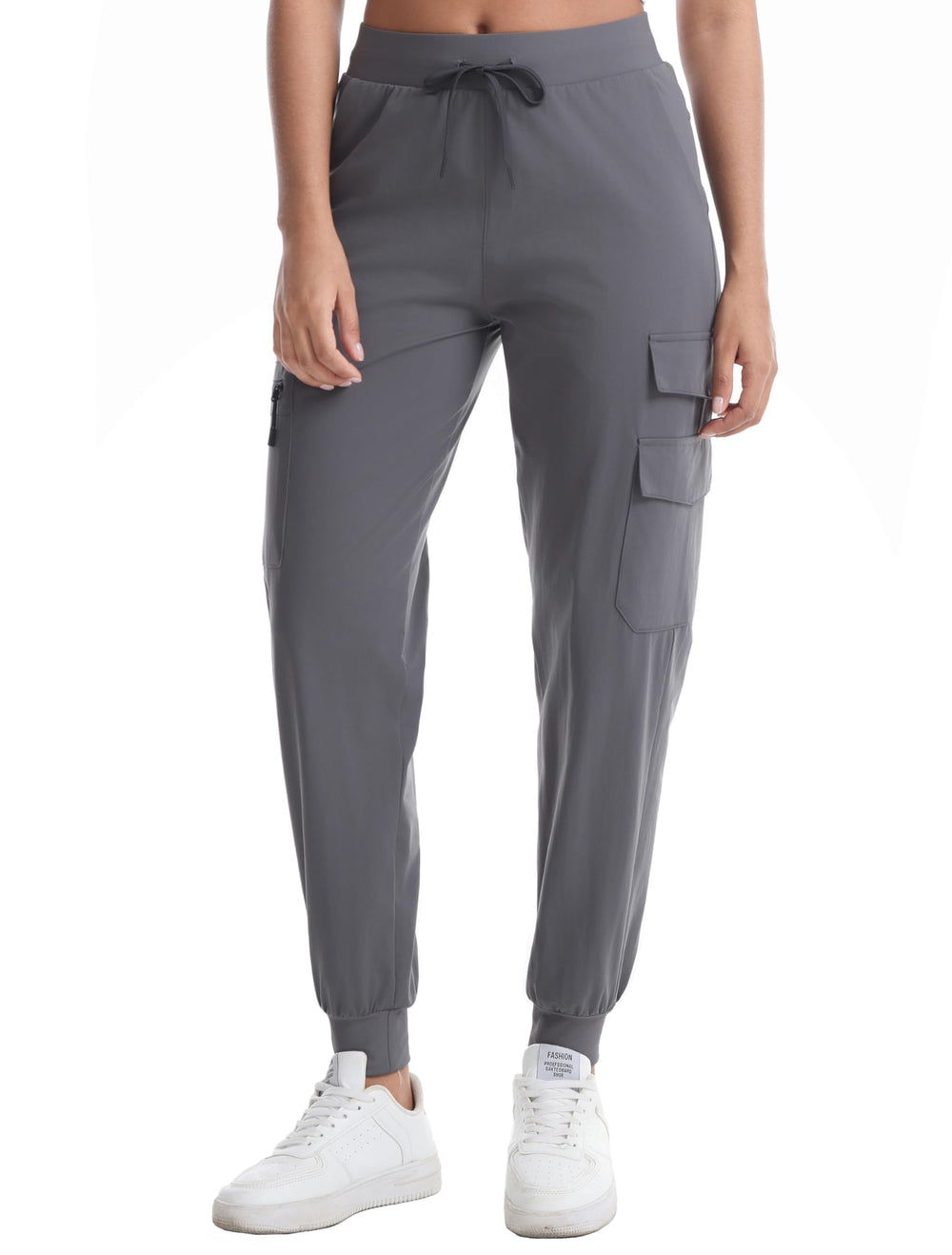 Rrosseyz hiking pants carbon grey front view with quick-dry fabric for all-day comfort
