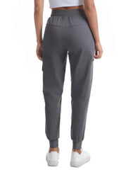 Rrosseyz pants carbon grey side view showing cargo pockets for secure storage on trails