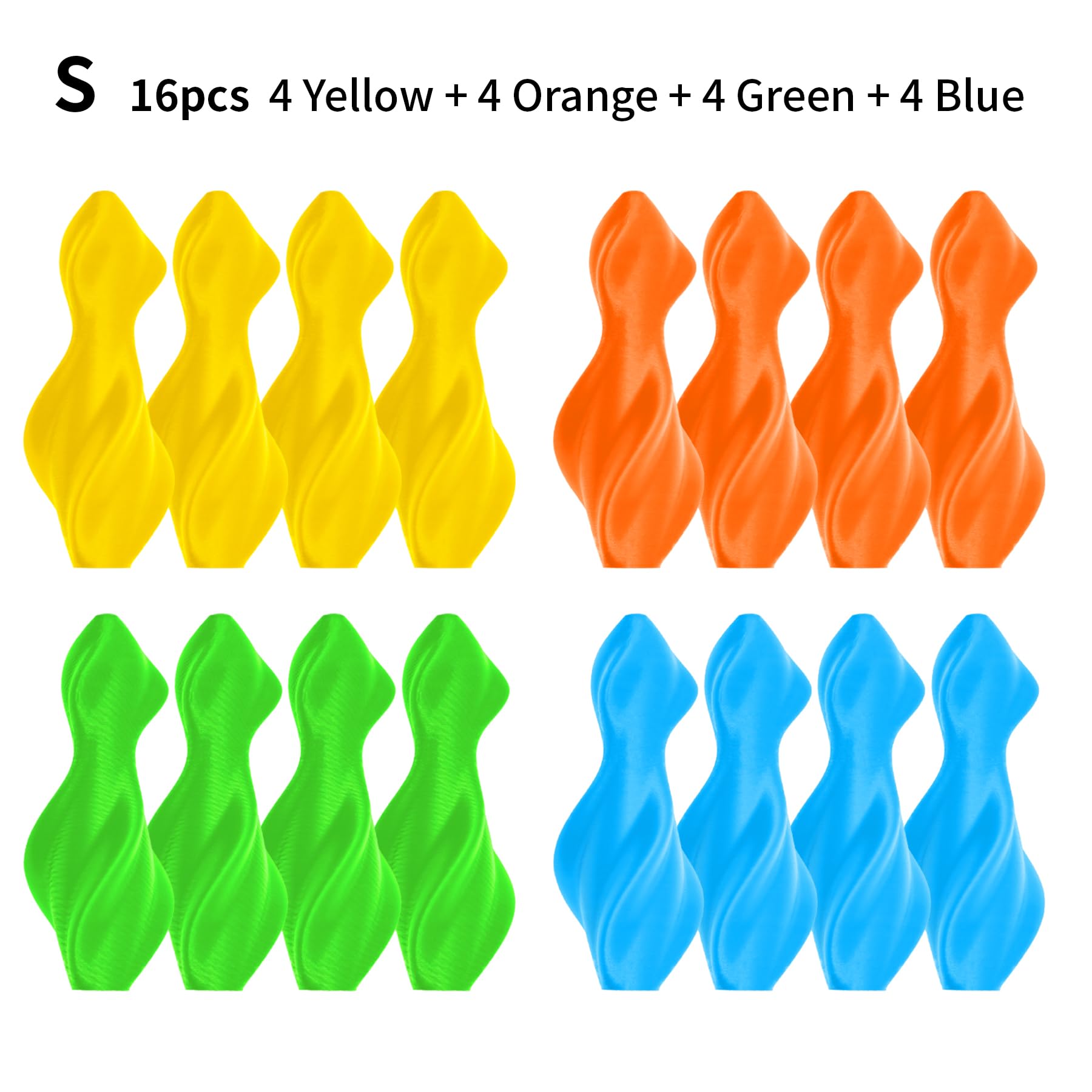 Pack shot: eight S-16pcs 2.5in rotating catfish floats