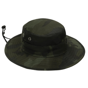 Rothco 12106 Midnight Camo Adjustable Boonie Hat - front view