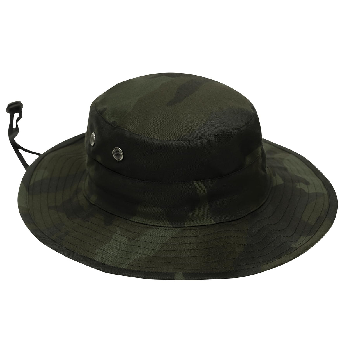 Rothco 12106 Midnight Camo Adjustable Boonie Hat - front view
