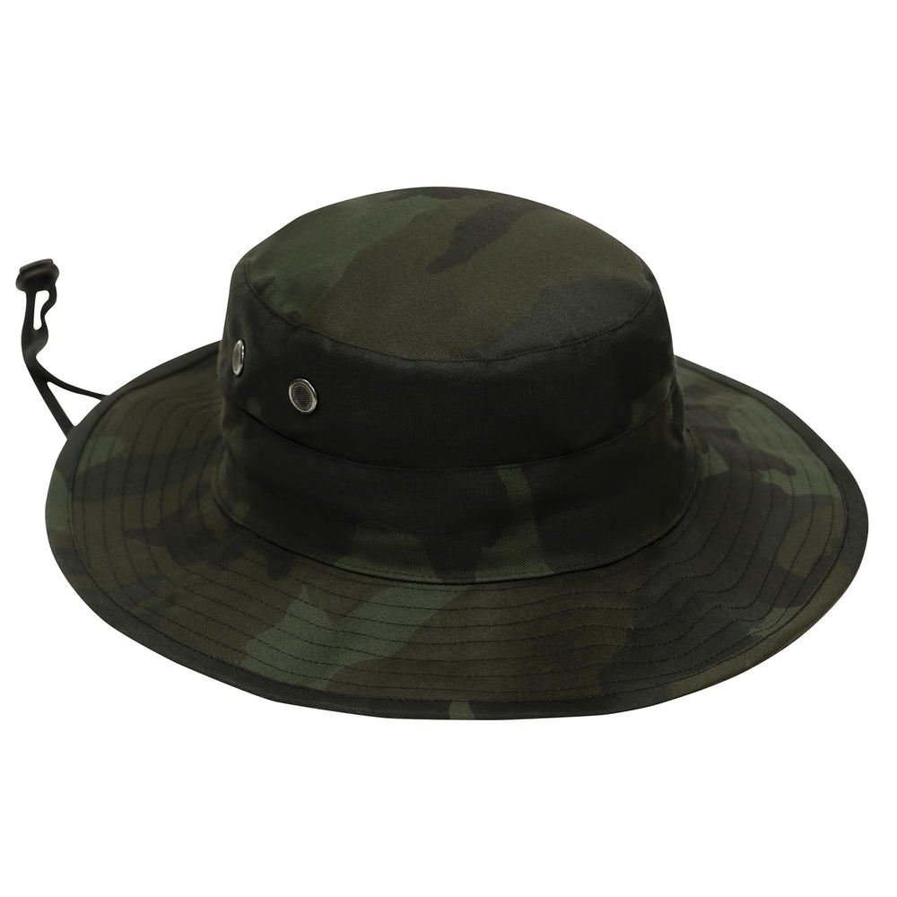 Rothco Midnight Camo Boonie Hat in outdoor setting