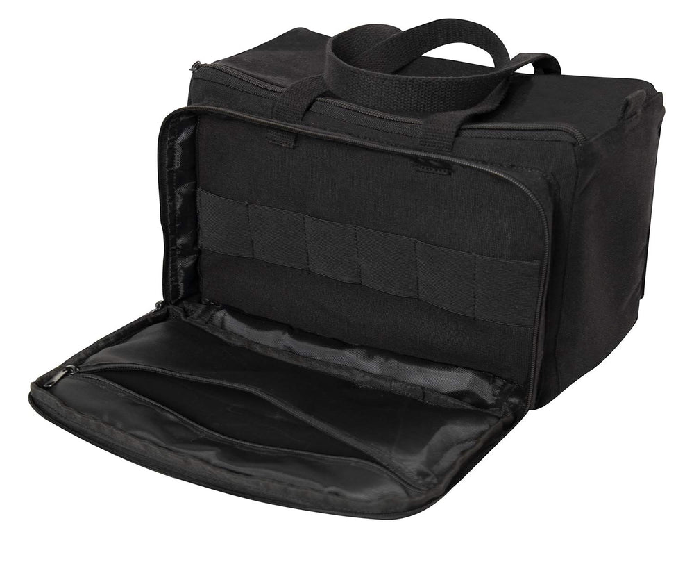 Rothco 19289 side pocket secures mags for quick range access.