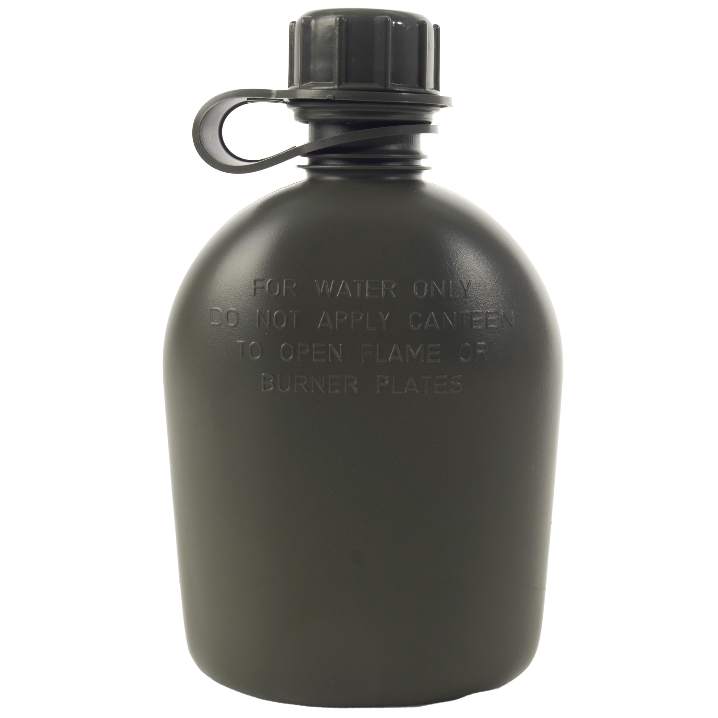Rothco 1qt canteen cap close-up showing a secure seal