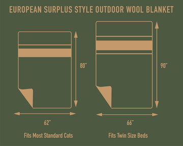 Rothco 22192 European surplus wool blanket packed for camping, ready for outdoor warmth.