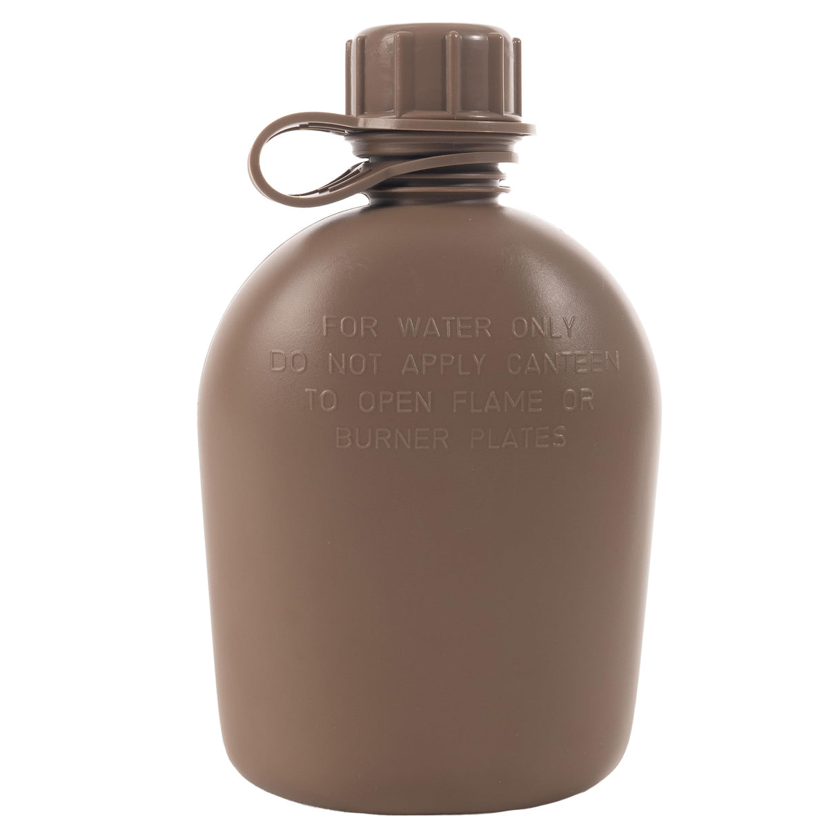 Rothco 3-Piece 1-Quart Canteen with closed cap for reliable outdoor hydration.