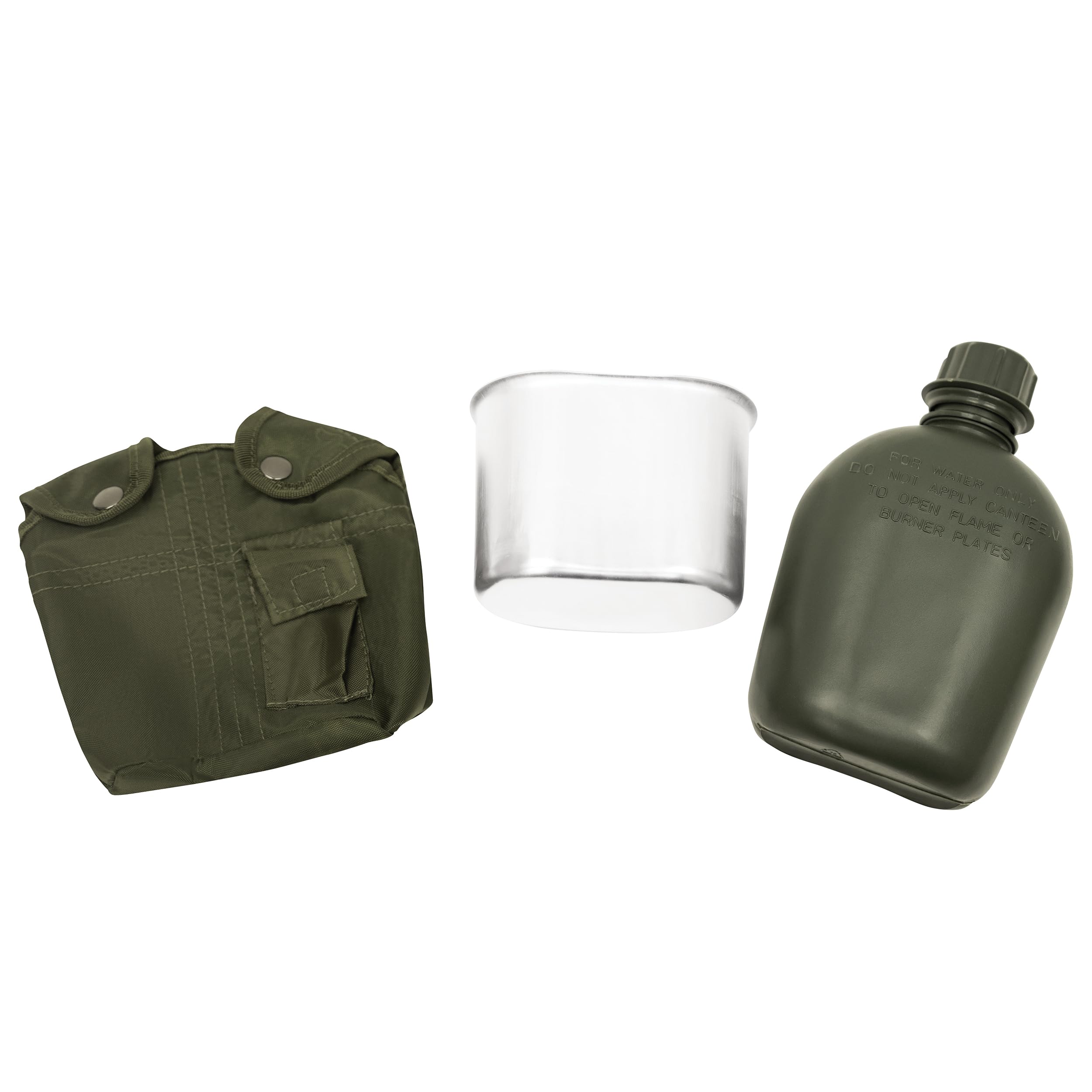 Rothco 3 Piece Canteen Kit butterfly handle enables easy pouring