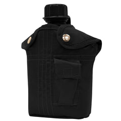 Rothco cover demonstrates snug protection for the canteen on trails.