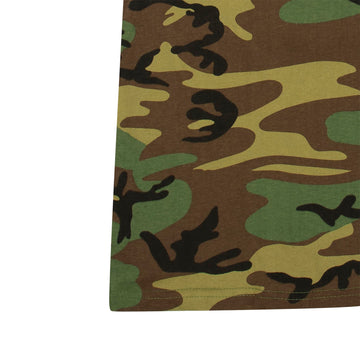 Rothco 7703 kids woodland camo t-shirt fabric detail and stitching